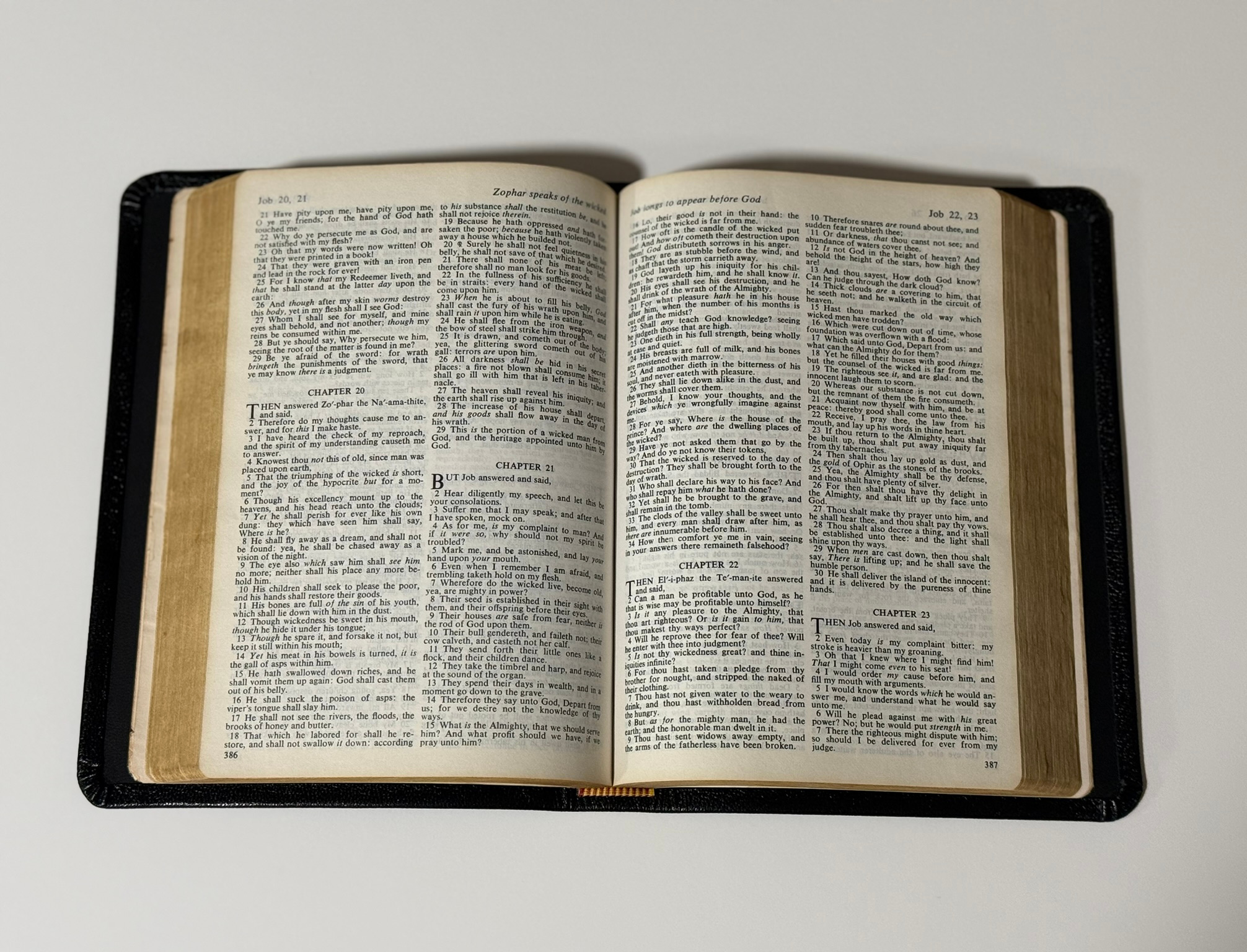 Finished rebound Bible