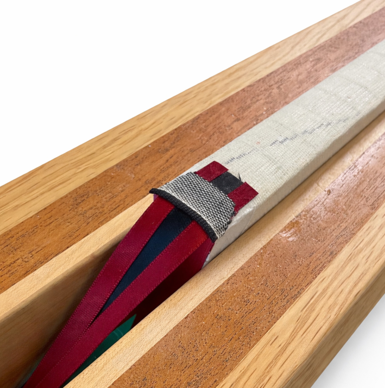 Ribbon markers installed in a Bible